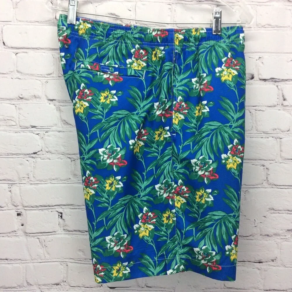 Chaps by Ralph Lauren Swim Trunks Men’s Size L Tropical Print Lined Beach Pool
